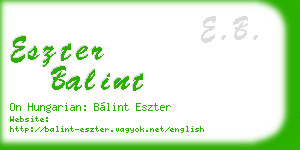 eszter balint business card