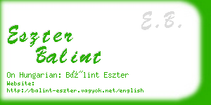 eszter balint business card